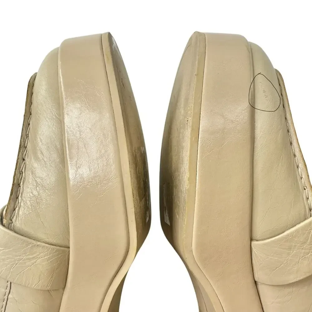 Dolce Vita Crinkle Patent leather yonder block heel loafers in sesame sz 7.5 - Picture 13 of 13